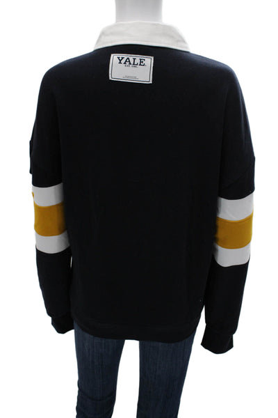 Zara Unisex Adults Blue Striped Cotton Pullover Sweatshirt Size S