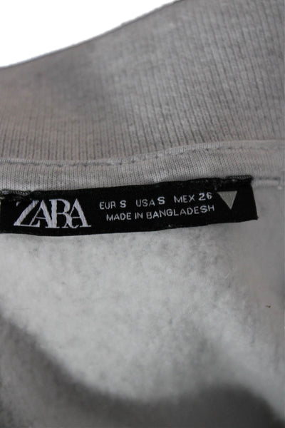 Zara Women Striped Cotton Collared Polo Sweater Long Sleeve Green Size S