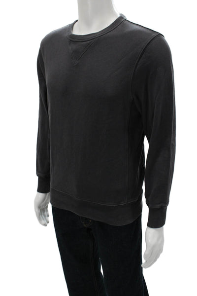 J Crew Mens Pullover Sweatshirt Gray Cotton Crewneck Size S