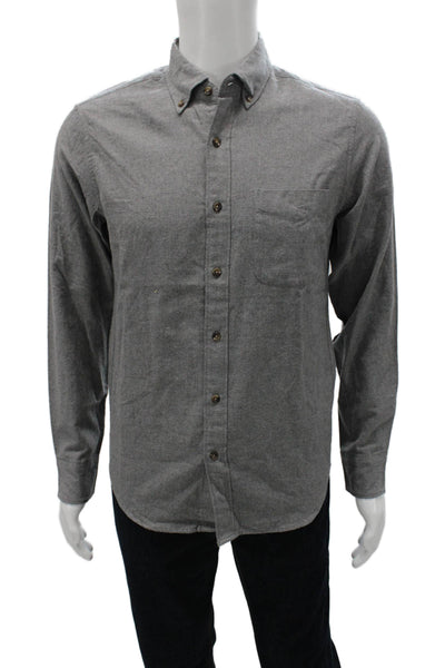 J Crew Mwns Cotton Collared Long Sleeve Button-Down Shirt Gray Size S