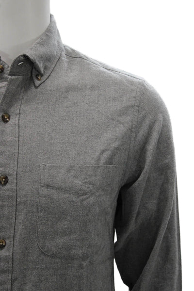 J Crew Mwns Cotton Collared Long Sleeve Button-Down Shirt Gray Size S