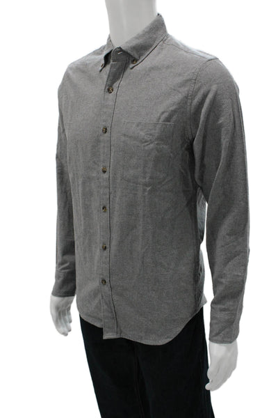 J Crew Mwns Cotton Collared Long Sleeve Button-Down Shirt Gray Size S
