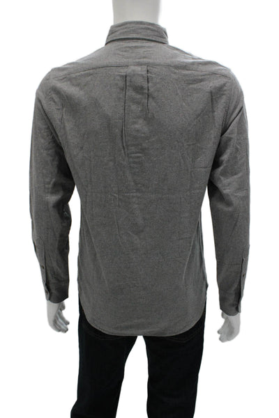 J Crew Mwns Cotton Collared Long Sleeve Button-Down Shirt Gray Size S