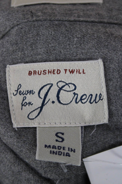J Crew Mwns Cotton Collared Long Sleeve Button-Down Shirt Gray Size S
