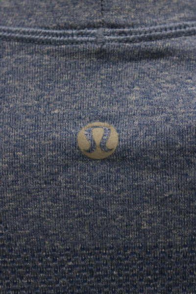 Lululemon Mens Basic T-Shirt Blue Long Sleeve Crew Geometric Size S