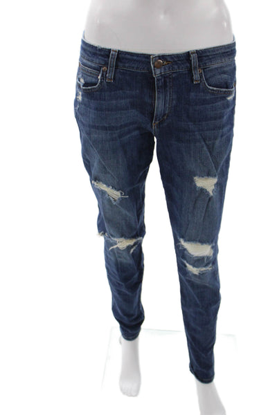 Joes Jeans Women Blue Skinny Mid Rise Jeans Cotton Blend Size 29