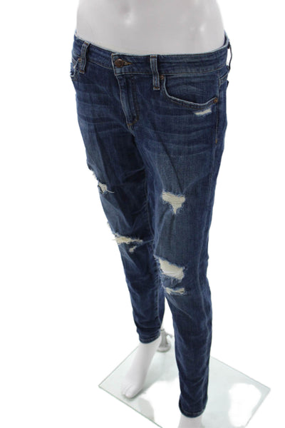 Joes Jeans Women Blue Skinny Mid Rise Jeans Cotton Blend Size 29