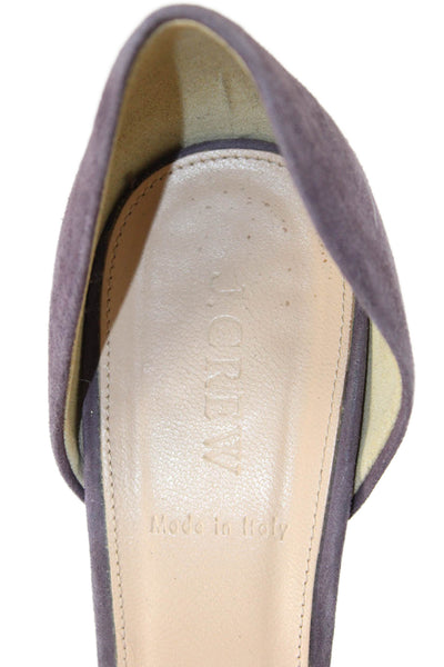 J Crew Womens Suede Pointed Toe Stiletto High Heels Purple Size 10