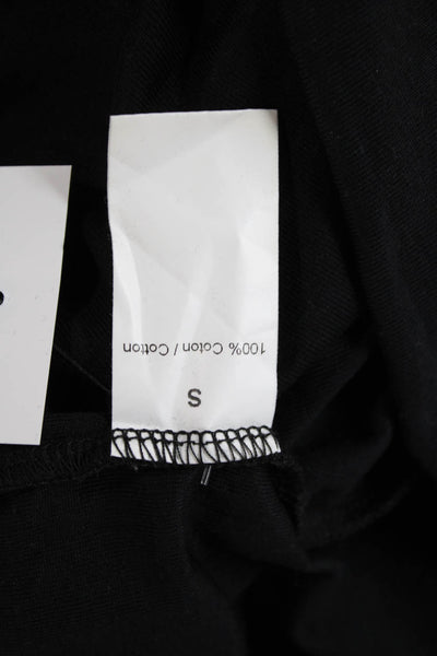 Sonia Rykiel Women Basic Black Cotton Crew Neck Short Sleeve T-Shirt Size S