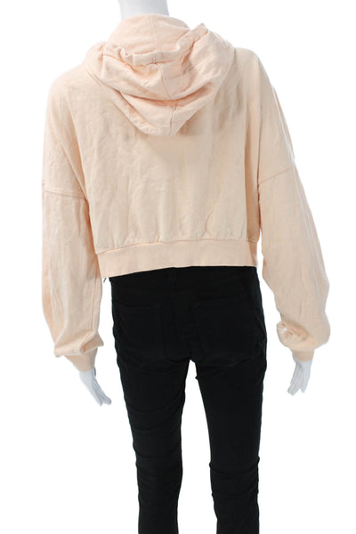 Young Fabulous & Broke Womens Full Zip Hoodie Pink Cotton Size M