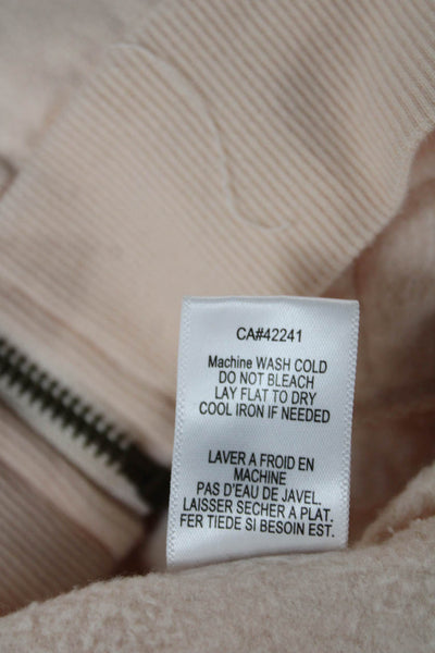 Young Fabulous & Broke Womens Full Zip Hoodie Pink Cotton Size M