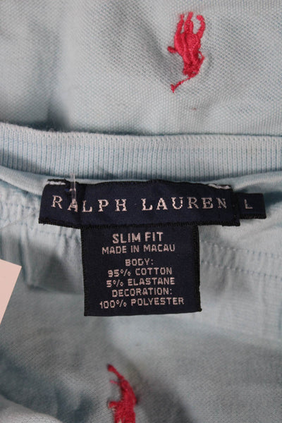Ralph Lauren Women Tunic Collared Polo Print Cotton Blue Sleeveless Size S