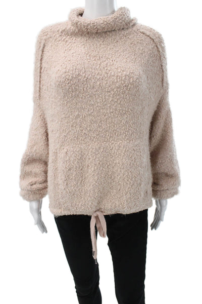 Young Fabulous & Broke Womens Cowl Neck Pullover Sweater Beige Polyester Size S