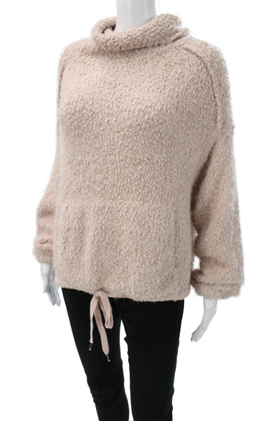 Young Fabulous & Broke Womens Cowl Neck Pullover Sweater Beige Polyester Size S