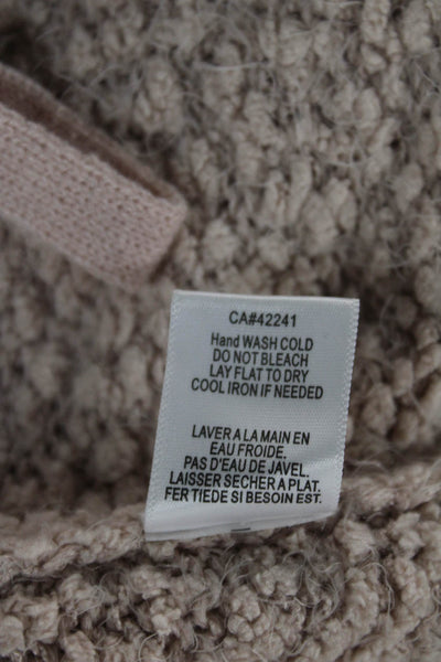 Young Fabulous & Broke Womens Cowl Neck Pullover Sweater Beige Polyester Size S
