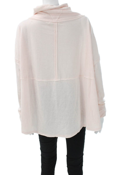 We The Free Womens Cowl Neck Long Sleeve Tunic Pink Polyester Size M