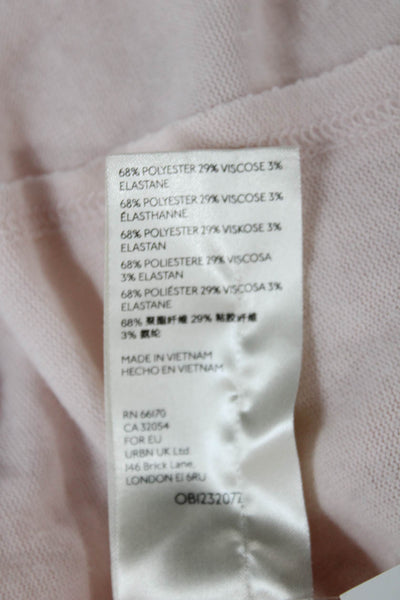 We The Free Womens Cowl Neck Long Sleeve Tunic Pink Polyester Size M