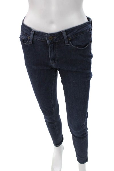 Paige Womens Skinny Jeans Blue Mid Rise Rayon Inseam 27 Size 30