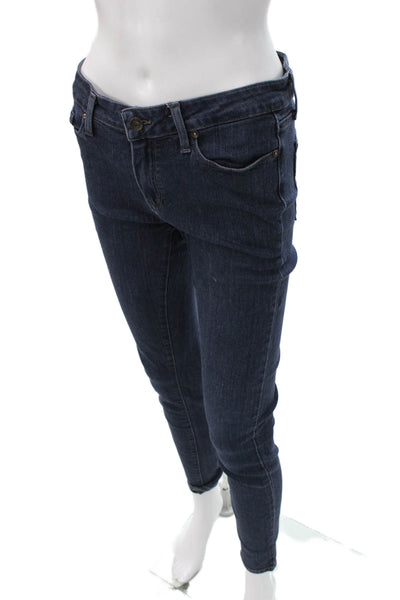 Paige Womens Skinny Jeans Blue Mid Rise Rayon Inseam 27 Size 30