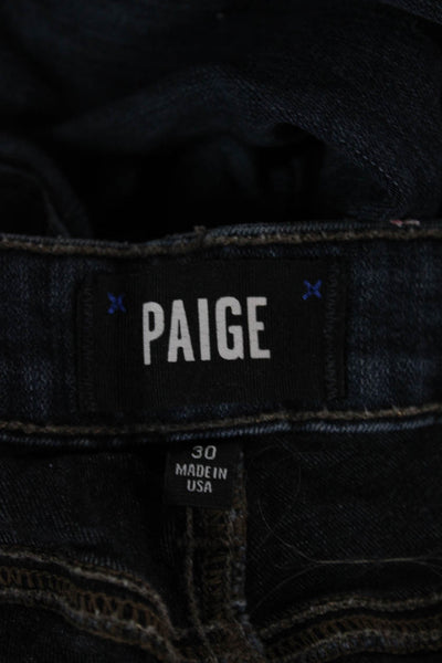 Paige Womens Skinny Jeans Blue Mid Rise Rayon Inseam 27 Size 30