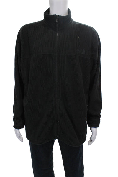 The North Face Mens Black Polyester Zip Jacket Size 2XL