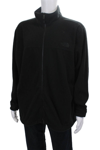 The North Face Mens Black Polyester Zip Jacket Size 2XL
