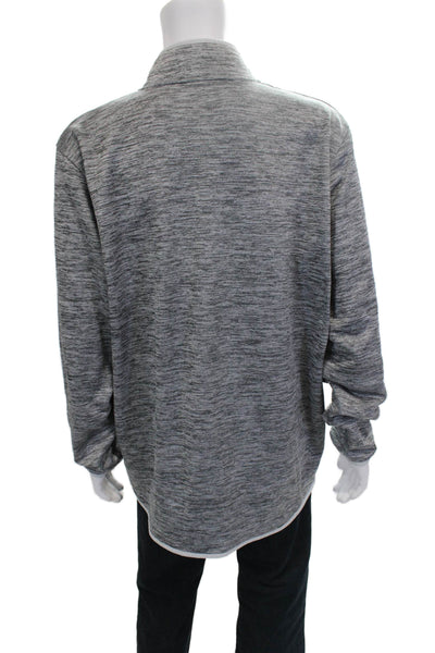 Under Armour Mens Gray Mock Neck Pullover Jacket Zip Long Sleeve Size 2XL