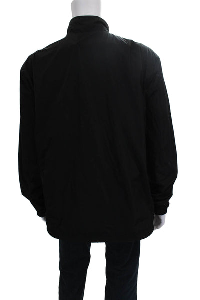 Bobby Jones Mens Windbreaker Black Colorblock Long Sleeve Pullover Size 2XL