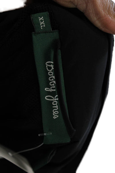 Bobby Jones Mens Windbreaker Black Colorblock Long Sleeve Pullover Size 2XL