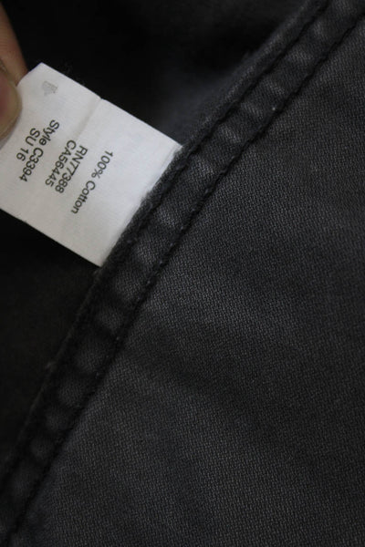 Madewell Womens Military Jacket Gray Cotton Long Sleeve Size S