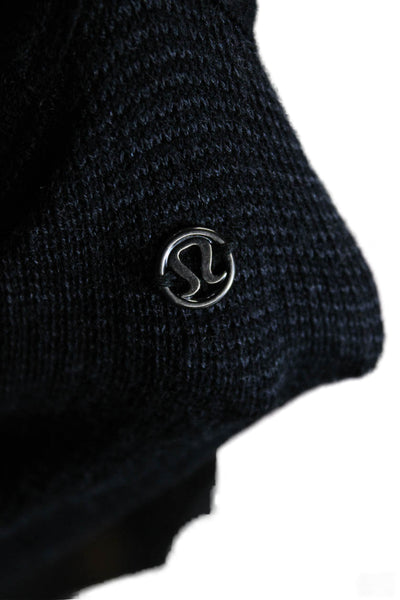 Lululemon Women Pullover Black Boat Neck Cotton Long Sleeve Size S
