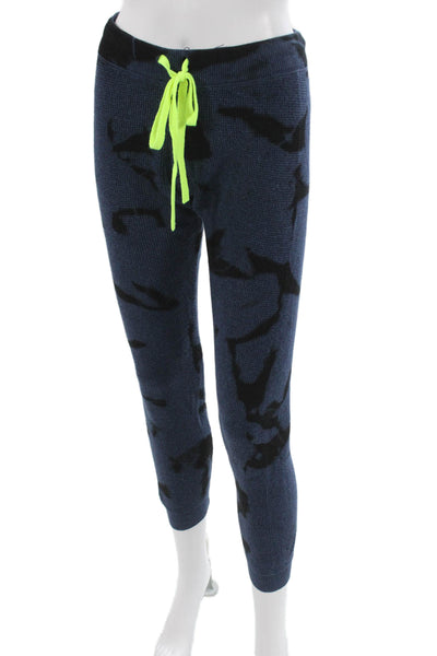 Lisa Todd Womens Blue Camouflage Cotton Drawstring Sweatpants Size S