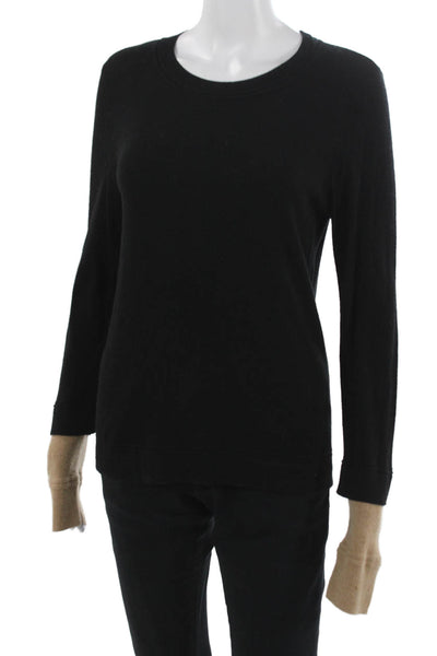 Rachel Roy Womens Pullover Sweater Black Crewneck Nylon Long Sleeve Size M