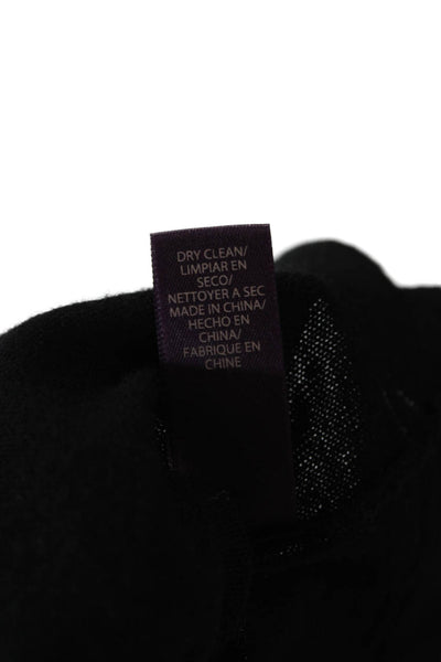 Rachel Roy Womens Pullover Sweater Black Crewneck Nylon Long Sleeve Size M