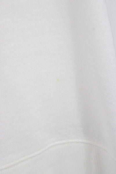 Kerri Rosenthal Women White Cotton Pullover Crewneck Long Sleeve Size L
