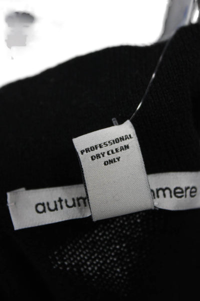 Autumn Cashmere Womens Pullover Cashmere Mock Neck Long Sleeve Black Size M