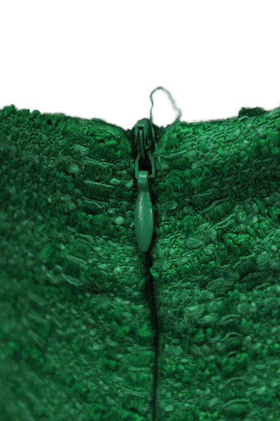 Zara Women Hot Pants Green Polyester Zip Size S