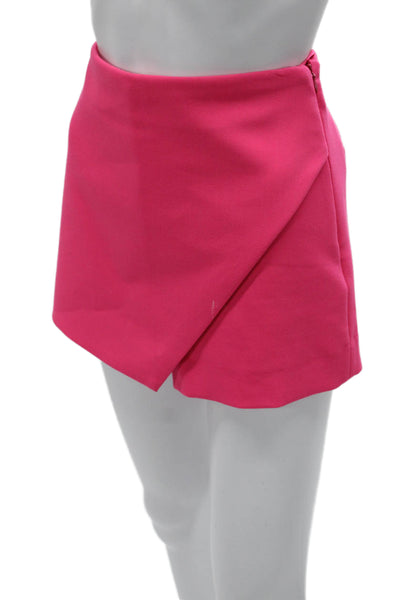 Zara Women Skort Pink Zip Polyester Size S