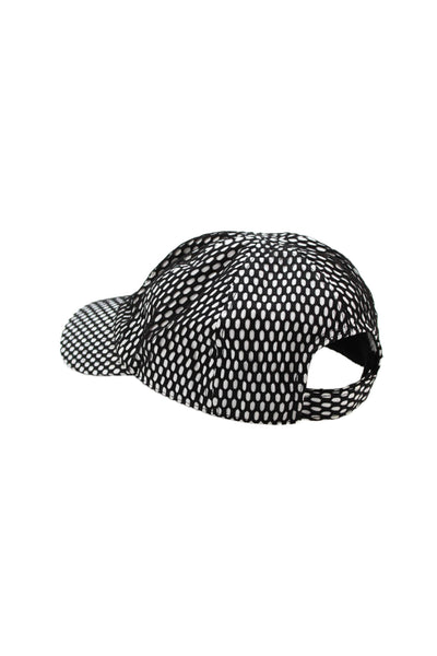 Hatattack Womens Mesh Overlay Baseball Cap Hat White Black One Size