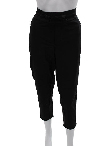 Athleta Womens Black Nylon Jogger Pants Drawstring Size 8