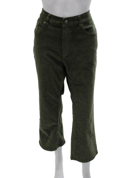 DL1961 Womens Cropped Green Cotton Blend Pants Size 29