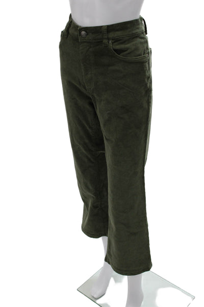 DL1961 Womens Cropped Green Cotton Blend Pants Size 29