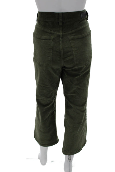DL1961 Womens Cropped Green Cotton Blend Pants Size 29