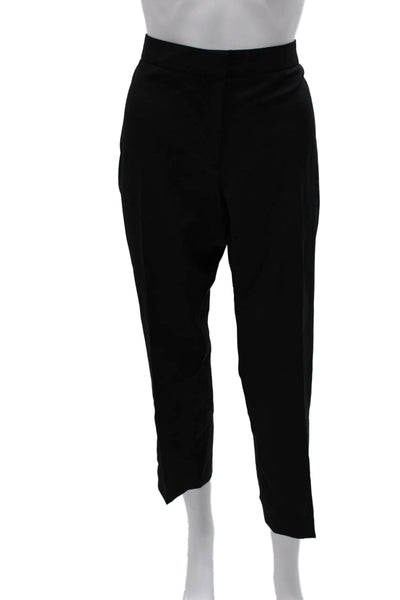 Alexander McQueen Womens Ankle Pants Black Polyester Blend Zip Size L