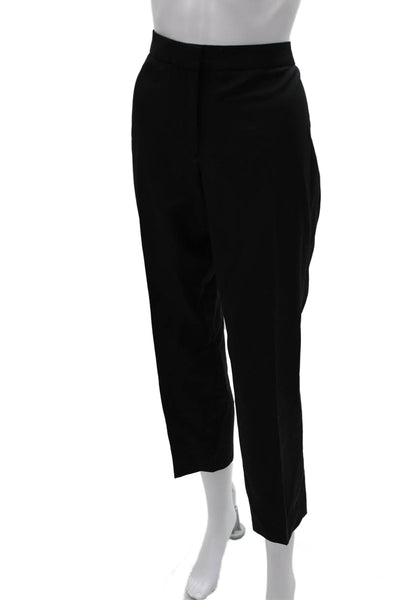 Alexander McQueen Womens Ankle Pants Black Polyester Blend Zip Size L