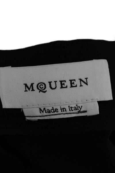 Alexander McQueen Womens Ankle Pants Black Polyester Blend Zip Size L
