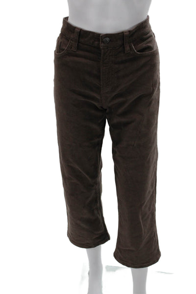 Joes Women Cropped Brown Cotton Pants Size 29
