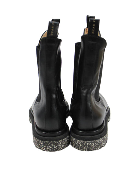 Dear Frances Womens Speckled Sole Slip On Ankle Boots Black Size 8