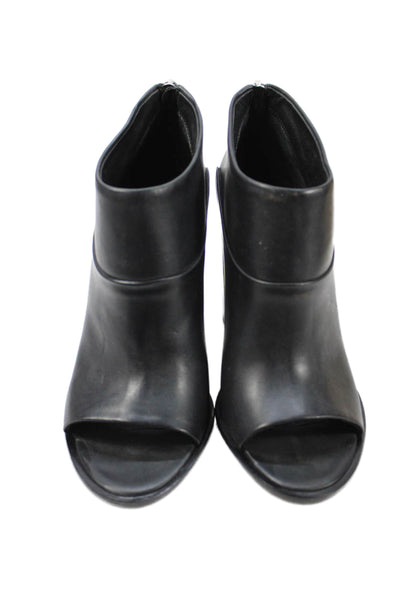 Rag & Bone Womens Leather Open Toe Bootie Heels Black Size 7