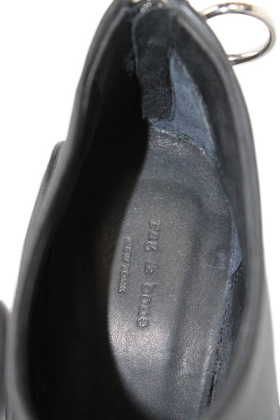 Rag & Bone Womens Leather Open Toe Bootie Heels Black Size 7